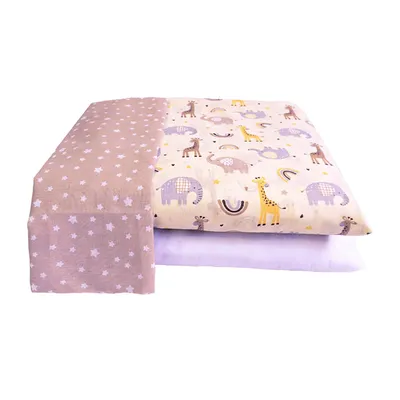 Jogo de Lençol Berço Americano Bublim Girafa - 3 Peças Jogo de Lençol Berço Americano Bublim Girafa - 3 Peças